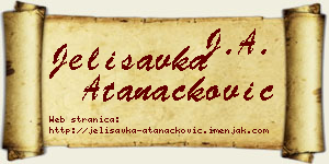 Jelisavka Atanacković vizit kartica